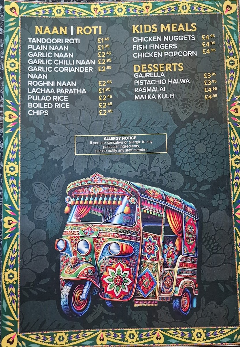 Des N Pardes Restaurant Bradford Menu - Image 3